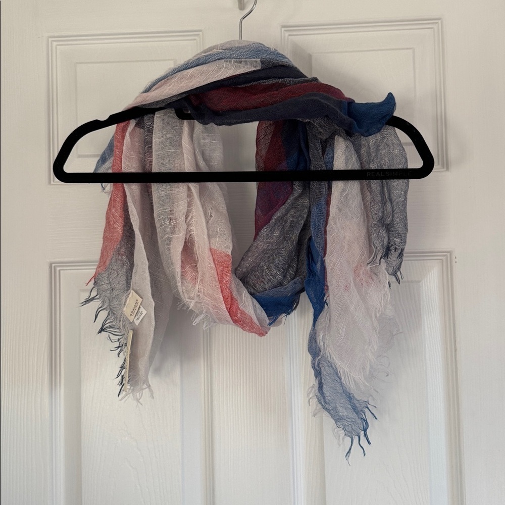 Sonoma Elegant Red, White, and Blue Scarf - Picture 2 of 5